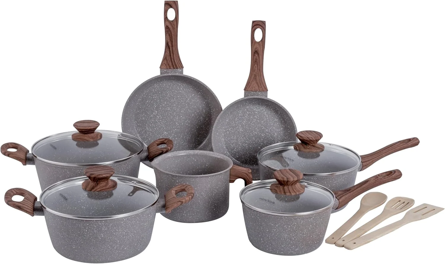 Mimo Style Jogo de Panelas Cerâmica 10 Peças Indução Style Cook
