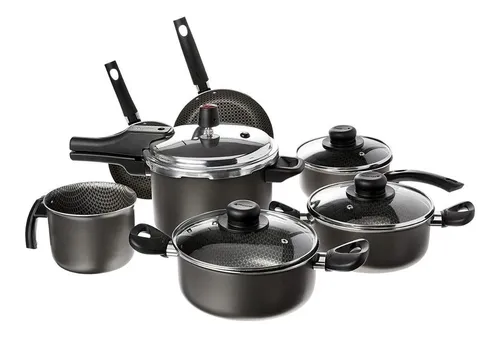 Multiflon Conjunto de Panelas Aluminio Antiaderente 7 Peças Grafite