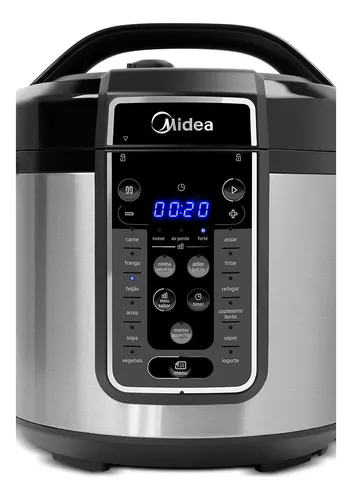 Panela De Pressão Elétrica 6 L Mastersteam Inox Midea Cor Cinza
