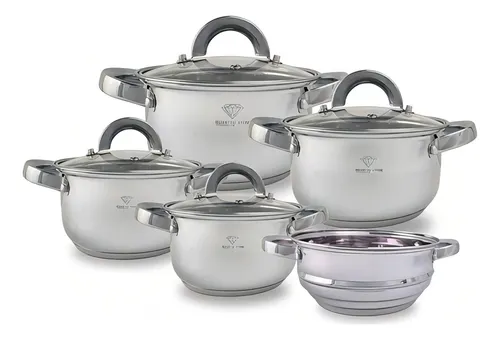 Jogo De Panelas Alemãs 19 Peças Aço Cirurgico Inox