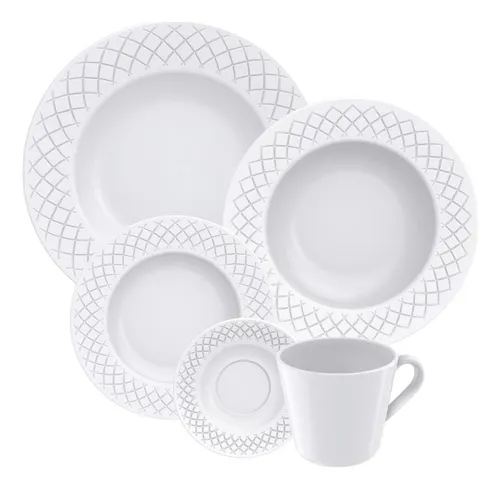 Aparelho de Jantar Tramontina Ingrid em Porcelana 20 Peças