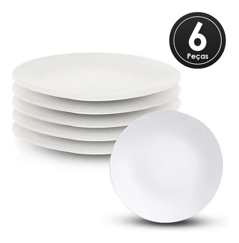 Kit Prato Raso Tramontina Leonora em Porcelana 25 cm
