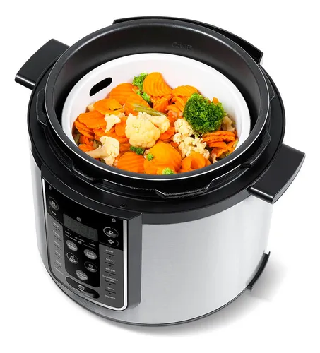 Midea Panela de Pressão Elétrica 6L Digital, Inox/Preto, 110v