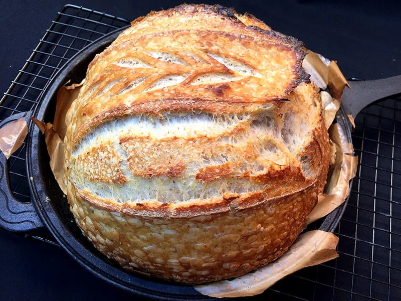 Pão Italiano na Panela de Ferro