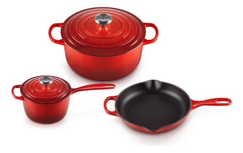 Le Creuset Conjunto de panelas de ferro fundido esmaltado, 5 peças, Artichaut