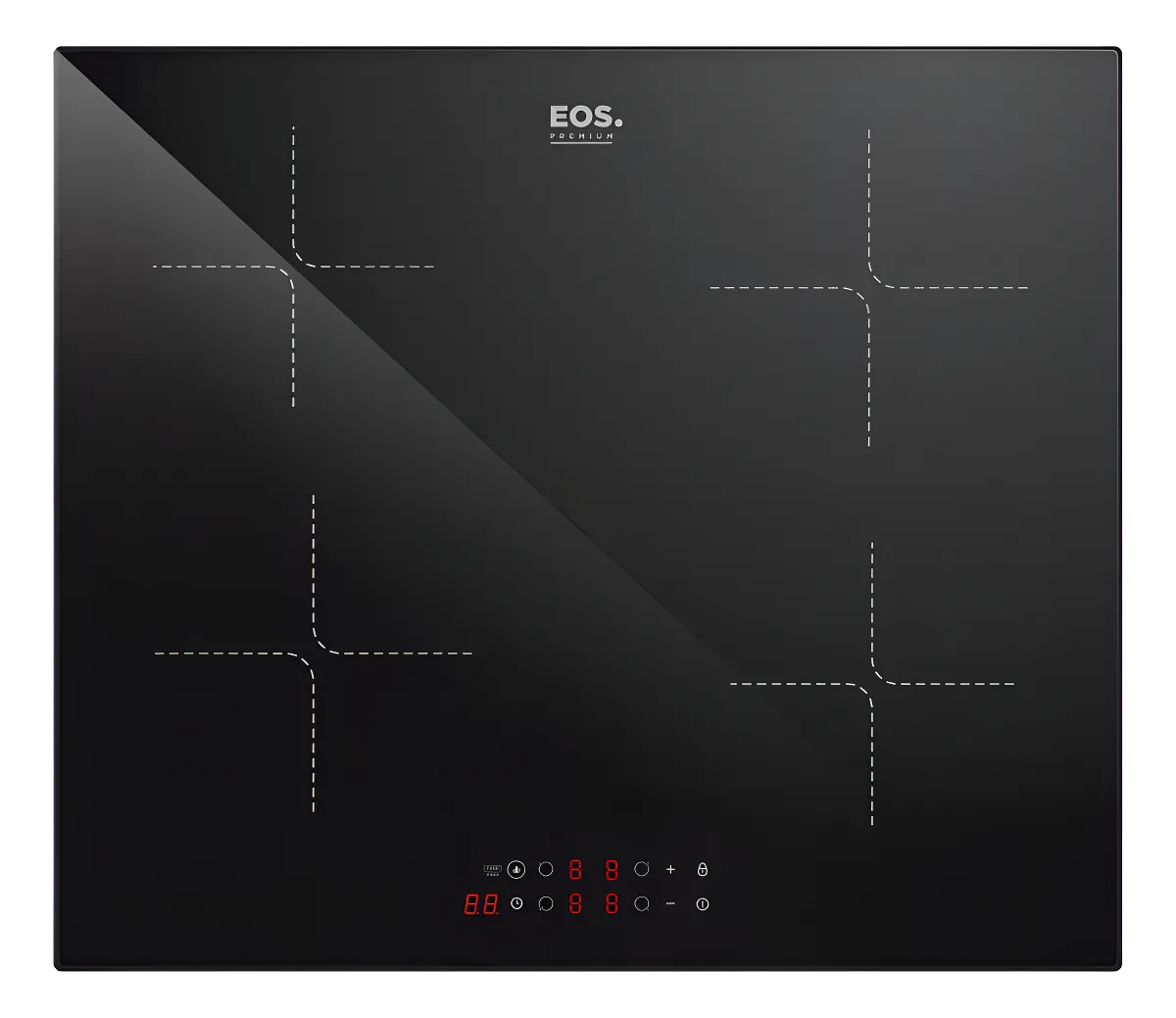 Cooktop de Indução 4 Bocas Eos com Painel Touch Preto 7200w Eci04ep3 220v