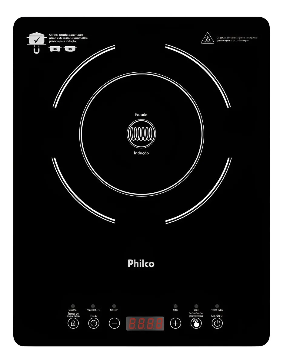 Cooktop de Indução Philco Portátil 1 Queimador PCT12P