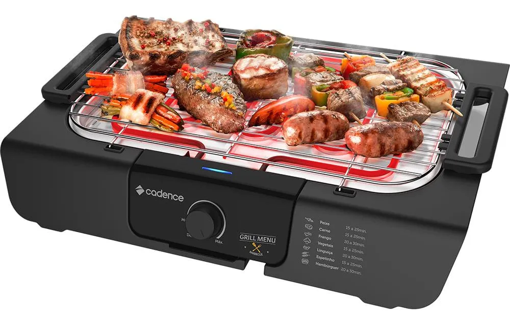Churrasqueira Elétrica Cadence Grill Menu - 127V